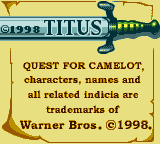 Quest for Camelot screenshot 3 for GameBoy Color